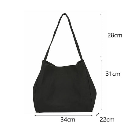 Large Capacity Canvas Shopper Tote Reusable For Women - Smarsty