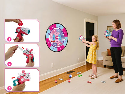 VATOS Night-Light Bow Arrow Guns Toy For Girls Archery Stand Target Board Indoor Outdoor Game Toys Kids Christmas Birthday Gift