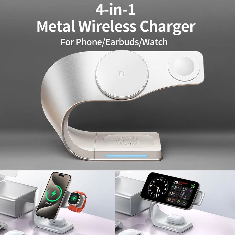 Magnetic Wireless Charger Dock For Phone AirPods Watch - Smarsty