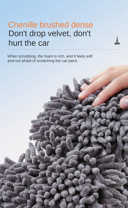 Telescopic Car Cleaning Brush Mop With Chenille Heads - Smarsty