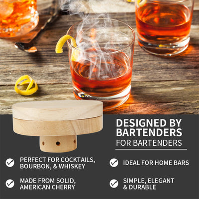 Glass Top Smoker Cocktail Smoker Kit With 4PCS Wood Chips Bartender Accessories For Whiskey Drinks Smoking Gift Kit for Men - Smarsty