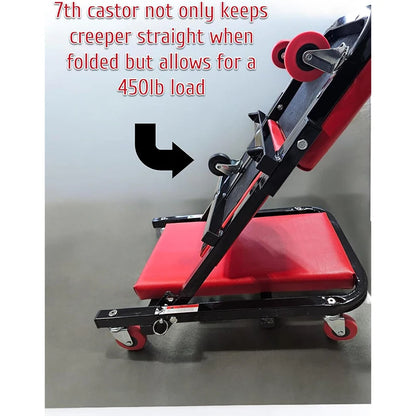 Rolling Creeper Durable Knee Pads with Full 360 Degree Turn Casters and Tool Tray, Swivel Castors Comfortable cushioning kneelin