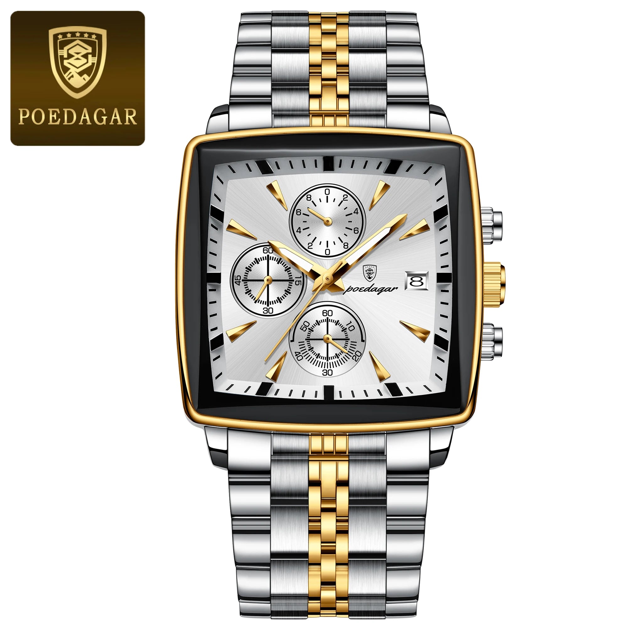 Luminous Waterproof Men's Chronograph Watch with Date - Smarsty