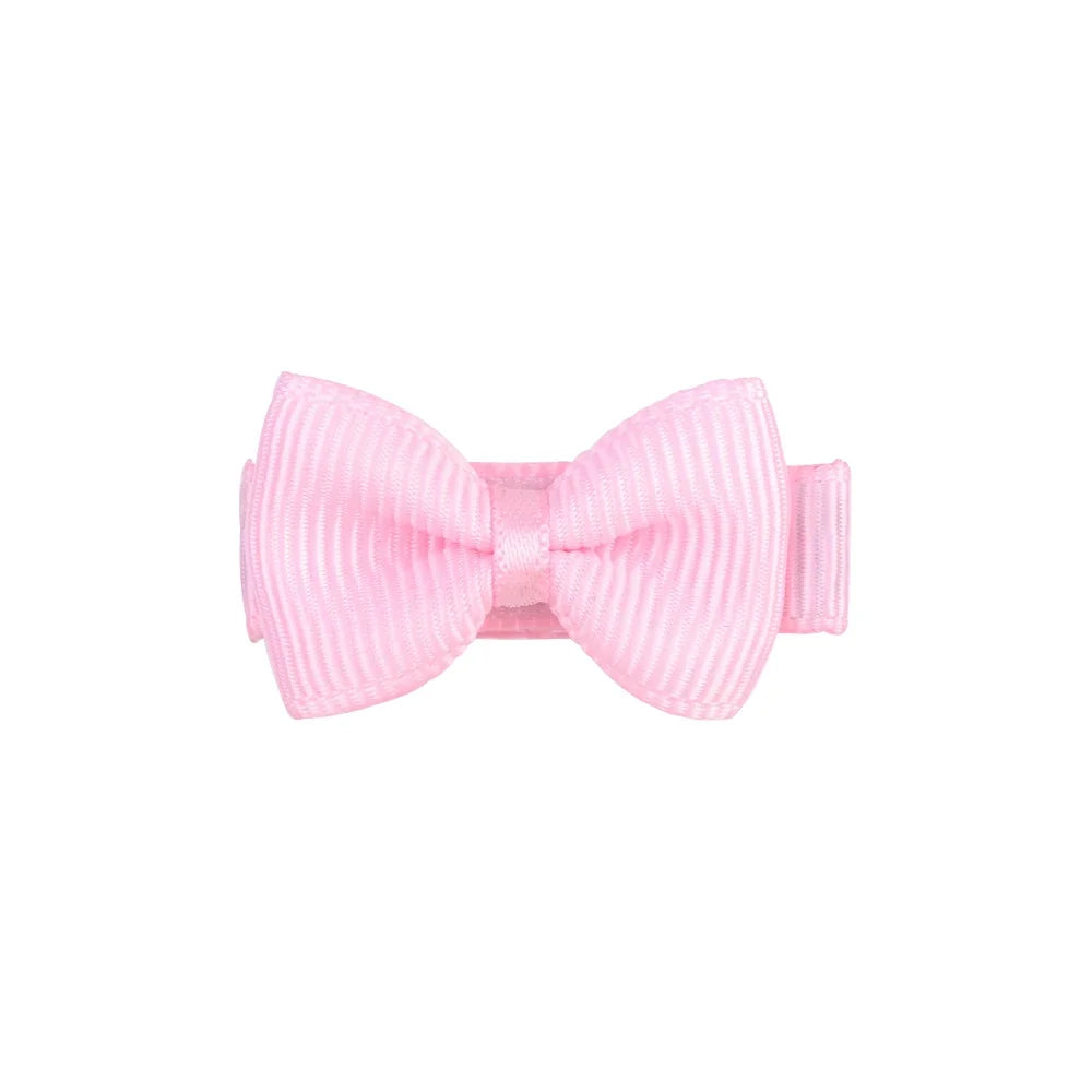 Mini Hair Bows Clip For Baby Girls Ribbon Covered Secure - Smarsty