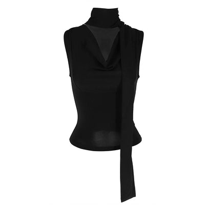 Solid Tank Summer New Women Sexy Sleeveless V-Neck Lady Top Fashion Bandage Streetwear Casual Slim Tank Elegant Knitted Clothing - Smarsty