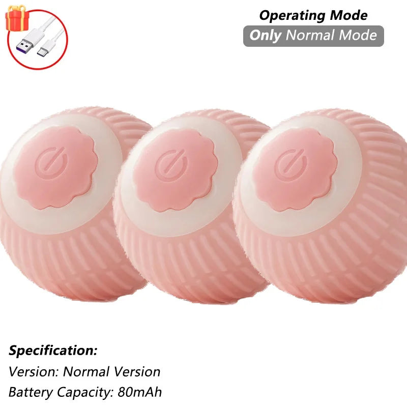 Automatic Rolling Cat Ball Toy with Rechargeable Faux Tail - Smarsty