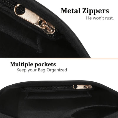 Felt Insert Bag Fits For Longchamp Handbag Liner Bag Felt Cloth Makeup Bag Support Travel Portable Insert Purse Organizer - Smarsty
