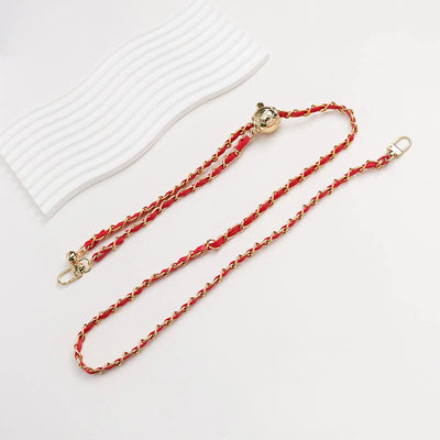 PU Leather Metal Chain Accessories Crossbody Shoulder Portable Wrist Bag Chain Strap Replacement Luggage Accessories Versatile - Smarsty