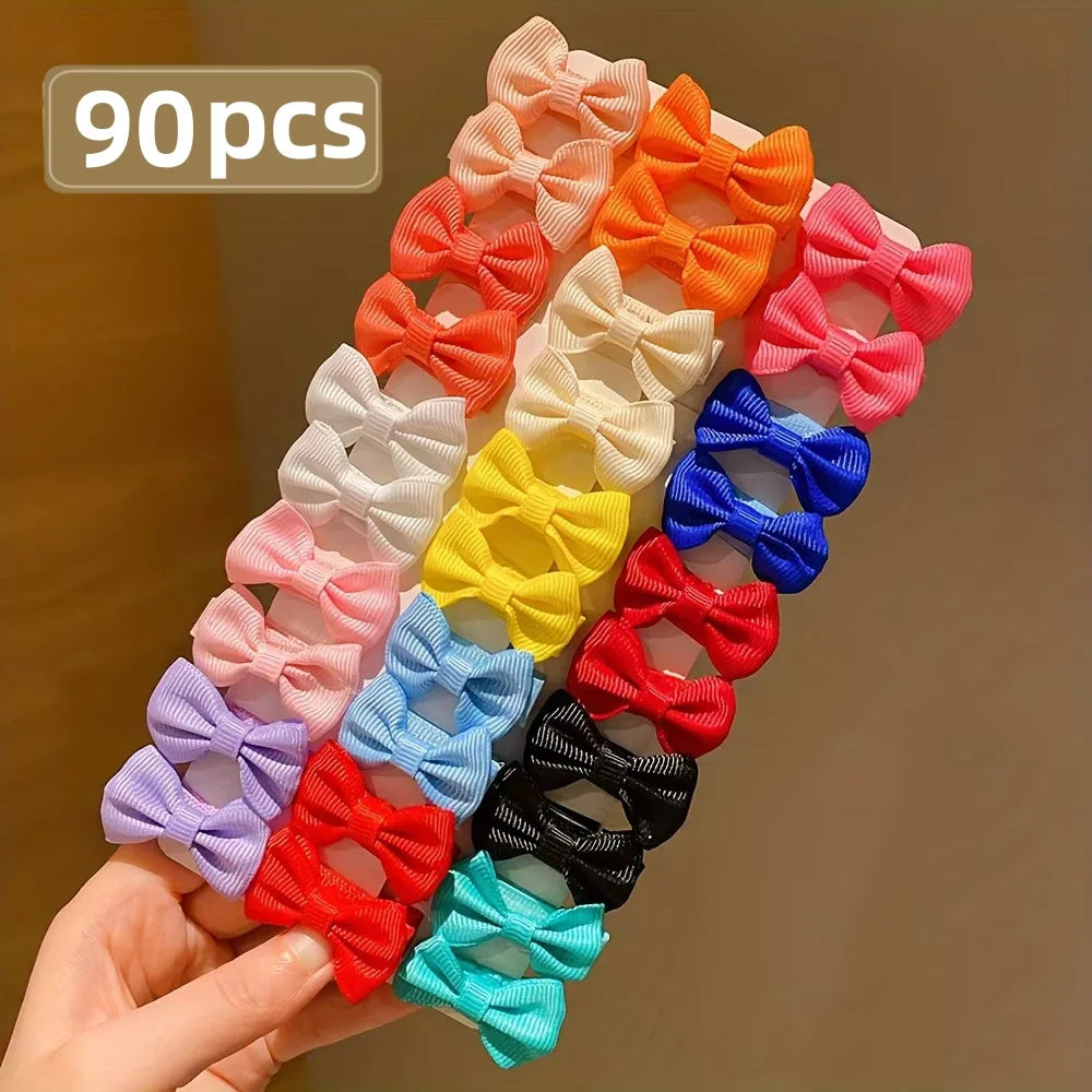Colorful Bow Hairpins For Little Girls Gentle Holders - Smarsty