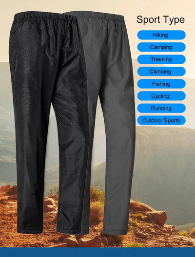 LNGXO Women Men Hiking Pants Outdoor Waterproof Pants Unisex Climbing Camping Sports Quick Dry Mountain Rain Trousers Anti UV by Smarsty
