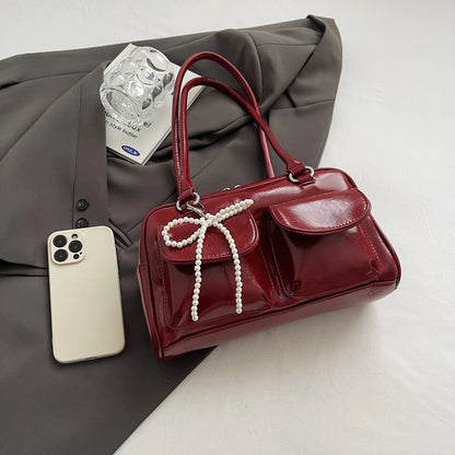 Korean Edition Underarm Bow Bag Women Versatile Shoulder Bag - Smarsty