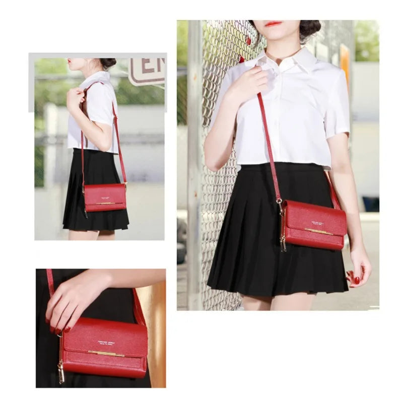 Women's Wallet Korean Handbag Multi Card Large Capacity Casual Shoulder Bag Mobile Phone Packet Fashion New Style - Smarsty
