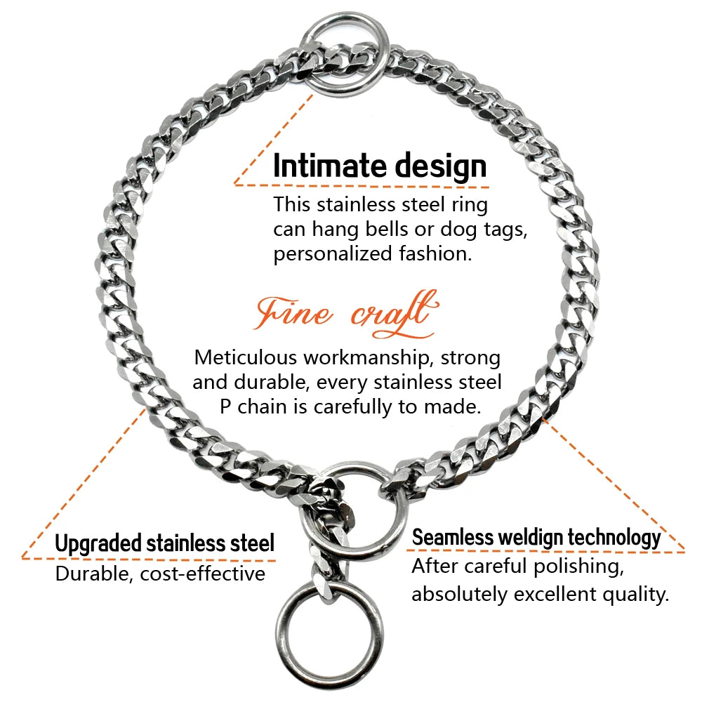 Stainless Steel Slip Collar for Medium Large Dogs - Smarsty