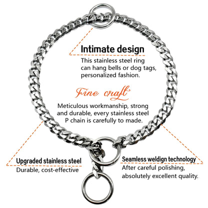Stainless Steel Slip Collar for Medium Large Dogs - Smarsty
