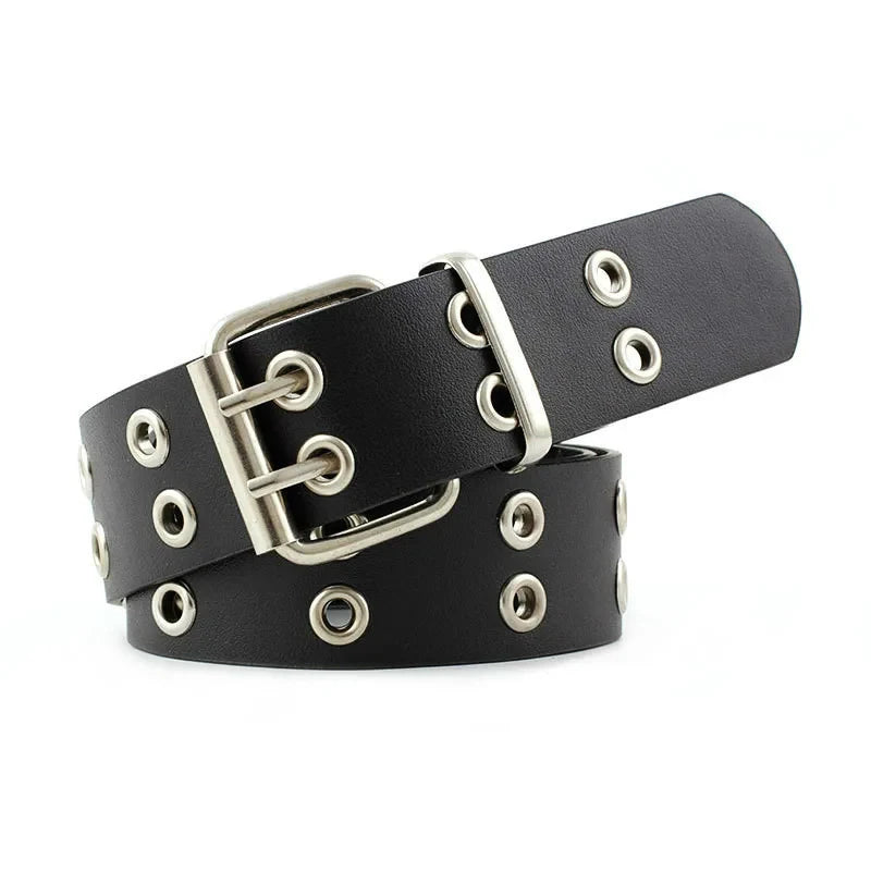 Unisex Punk Rock Double Hole Large Size Belt - Smarsty