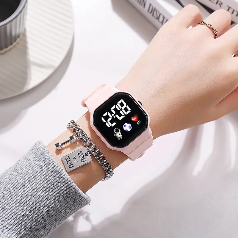 Children's Square Astronaut LED Watch for Stylish Kids - Smarsty