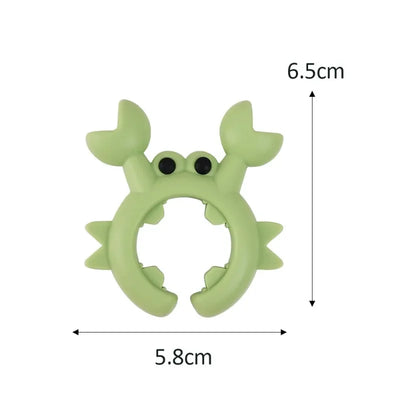 4/1PCS Silicone Spatula Rack Small Crab Anti Scalding Overflow Pot Clip Spoon Holder Clip Universal Shovel Rack Kitchen Gadget by Smarsty