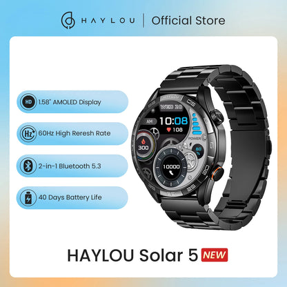 Haylou Solar 5 Smartwatch with Voice Calling and AMOLED Display - Smarsty