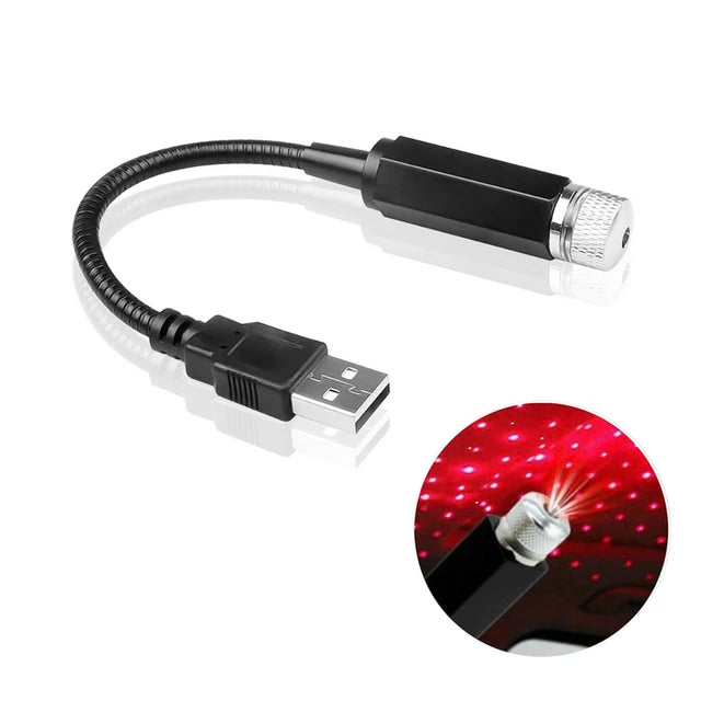 Mini LED Car Roof Star Night Light Projector Atmosphere Galaxy Lamp USB Decorative Adjustable for Auto Roof Room Ceiling Decor - Smarsty