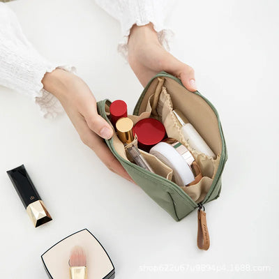 Waterproof Large Capacity Makeup Bag Multiple Colors Dacron Travel Storage Bag Partitioned Cosmetic Pouch Handbag Lipstick Pack - Smarsty