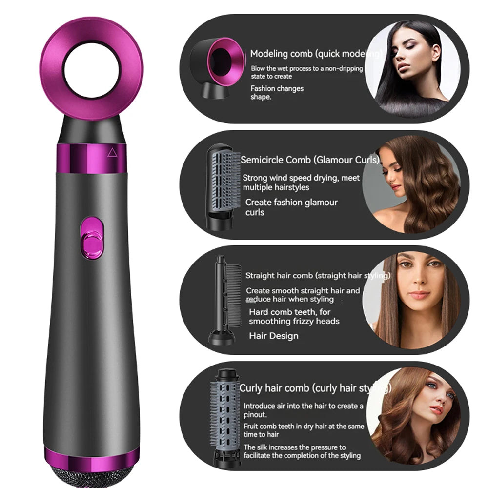 5 In 1 Hot Air Brush Styling Tool Set - Smarsty
