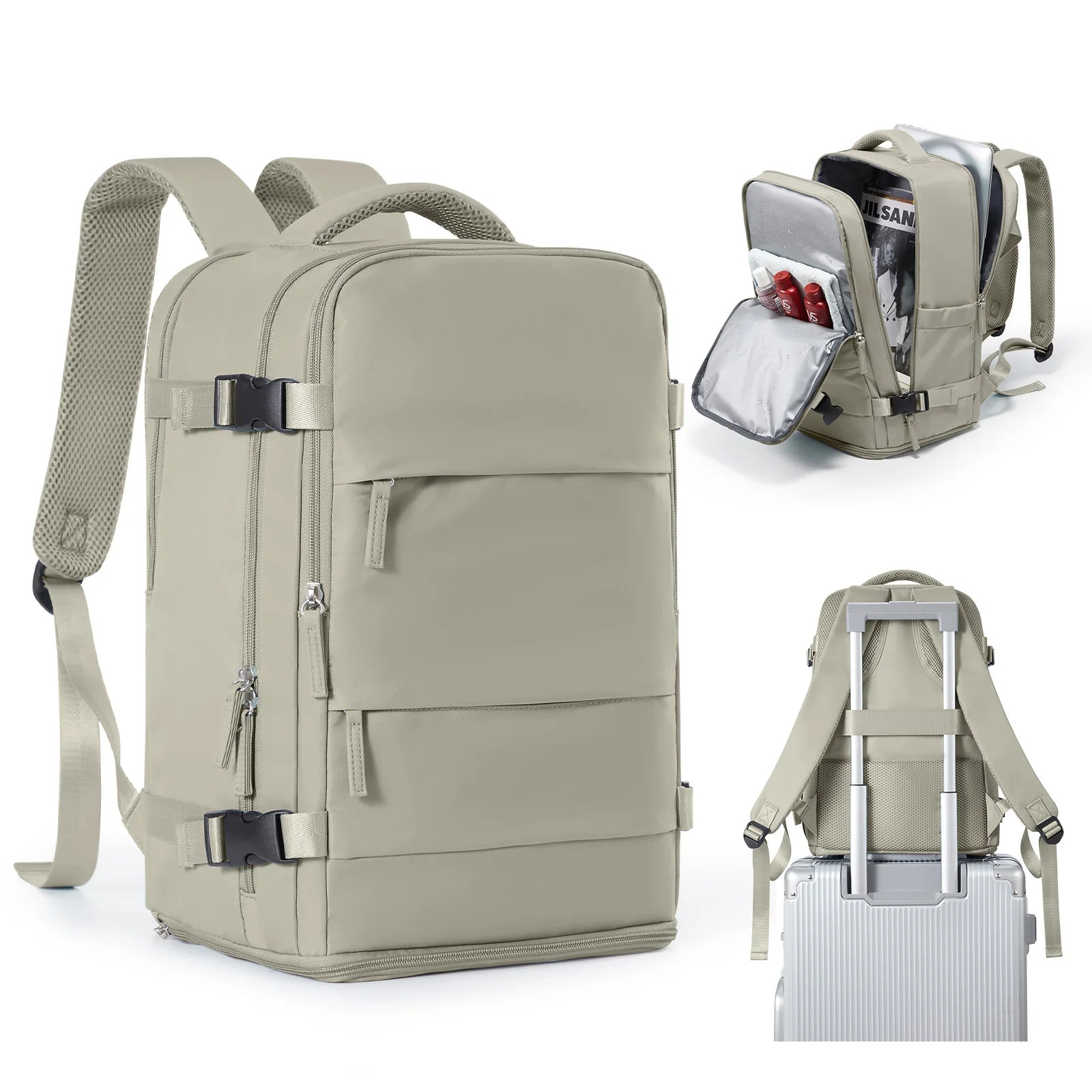 Women Men Hand Luggage Backpack Business College Laptop Travel Backpack Waterproof Carry on mochila viaje cabina avion 40x20x25 - Smarsty