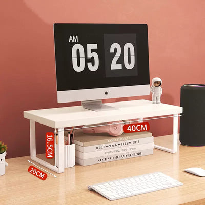 30/40/50cm Monitor Raised Shelf Office Laptop Bracket Desktop Computer Stand Desktop Rack Home Storage Holders Organizer by Smarsty