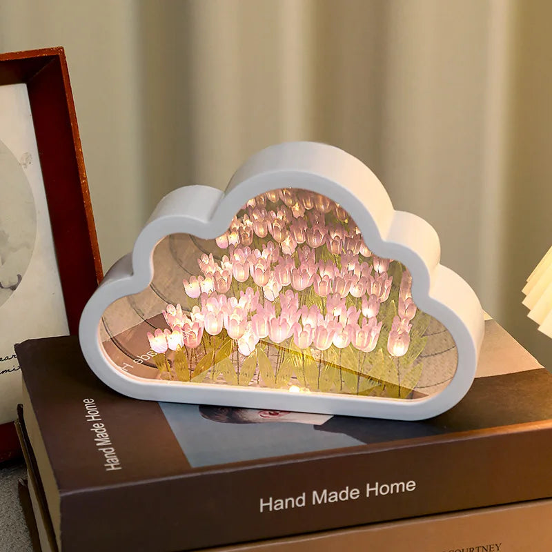 Handmade Tulip Flower LED Night Light for Bedroom Decor - Smarsty