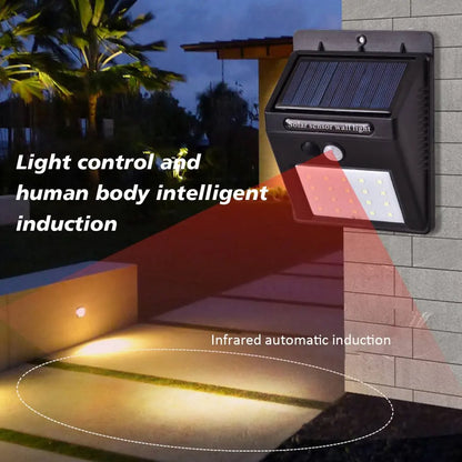 Solar Powered LED Motion Sensor Outdoor Wall Light - Smarsty