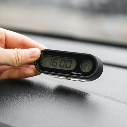 Car Dashboard Clock With Digital Thermometer And Display - Smarsty