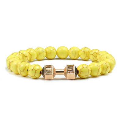 Natural Stone Dumbbell Bead Bracelet for Energy and Style - Smarsty
