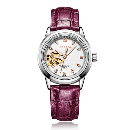Women’s Waterproof Automatic Mechanical Watch with Diamond Design - Smarsty