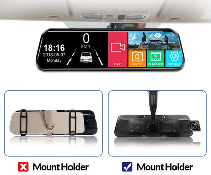 Dual 1080P Car DVR Touch Screen Rearview Night Vision - Smarsty