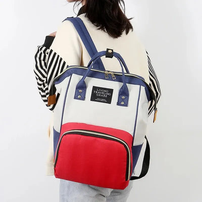 New Fashion Oxford Multi Functional Wear Resistant Insulation Large Capacity Zipper Mommy Bag Backpack for Travel - Smarsty