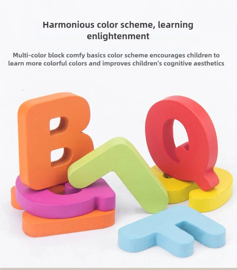 Kids Alphabetic Arithmetic Number Geometric Shapes Wooden Puzzle Montessori Preschool Learning Educational Game Toy for Children by Smarsty