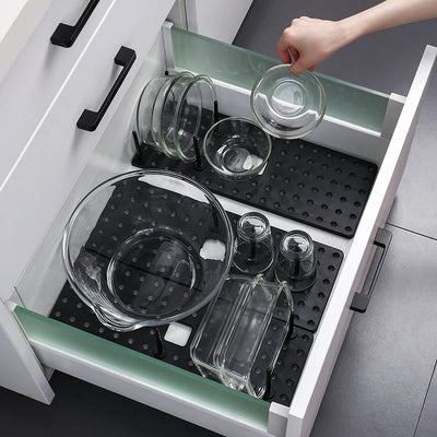 Kitchen Organizer Sink Dish Drying Rack Sink Drain Shelf Bowl Plates Shelf Storage Drawer Desktop Adjustable Holder Accessories by Smarsty