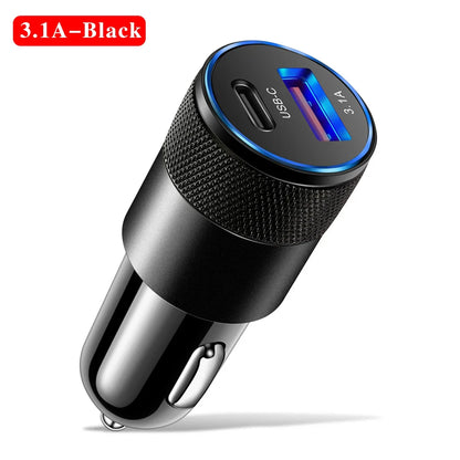 USB Type C Car Charger With Fast Charging For Phones - Smarsty