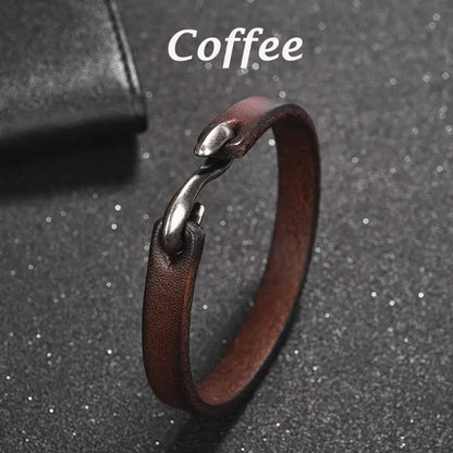Vintage Genuine Leather Wrap Bracelet Durable Punk Wristband - Smarsty