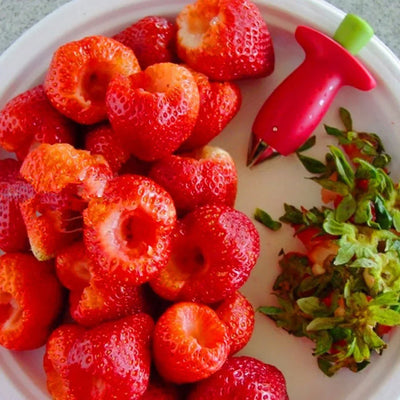 Strawberry Slicer Cutter Strawberry Corer Strawberry Huller Fruit Leaf Stem Remover Salad Cake Tools Kitchen Gadget Accessories by Smarsty