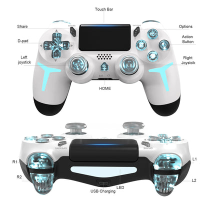 GAMINJA RGB Wireless Game Controller With Dual Vibration - Smarsty