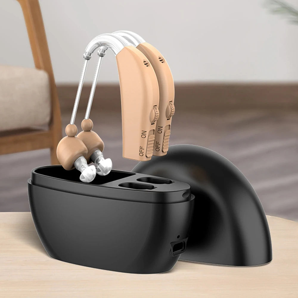 Rechargeable Portable Hearing Aid with Magnetic Charging - Smarsty