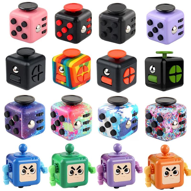 6/12 Sides Cube Decompression Toy Rainbow Stress Relief Autism ADHD OCD Anxiety Sensory Toys Fingertip Desk Toy for Kids Adult by Smarsty