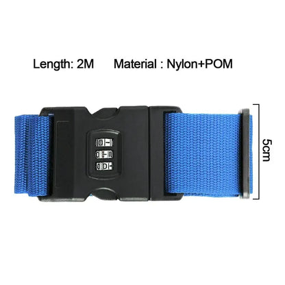Luggage Strap Anti-theft Luggage Buckle  Password Adjustable Bundling Packing Baggage Belt Suitcase Trunk Belts Bag Accessories