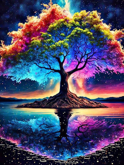 5D DIY Diamond Painting Moon Tree Landscape Home Decor - Smarsty