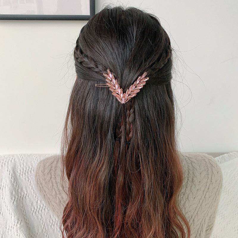 Luxury Crystal Hair Clip for Women with V Shape Design - Smarsty