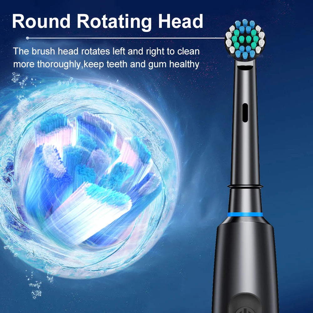 Rotary Electric Toothbrush with Soft Brush Heads - Smarsty