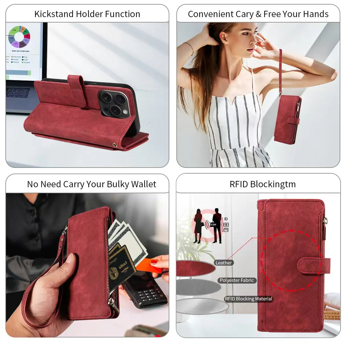 PU Leather Phone Case for Samsung Galaxy S25Edge Ultra S24 S23 S22 S21 S20 S10 S9 S8Plus FE Note20 Flip Wallet Style Phone Cover