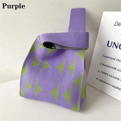 Cat Knit Handbag High Capacity Knot Wrist Bag For Women - Smarsty