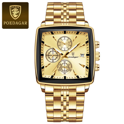 Luminous Waterproof Men's Chronograph Watch with Date - Smarsty