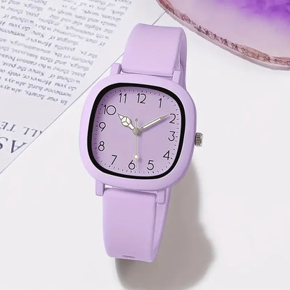 Silicone Band Women Quartz Watch with Arabic Dial - Smarsty